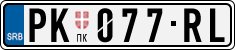 License plate of Serbia, Cars