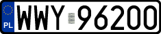 License plates of Poland, Regular car plates