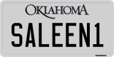 Oklahoma, Vanity Plates