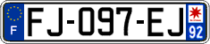French license plate, SIV (ordinary)