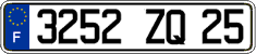 French license plate, FNI
