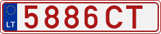 License plate of Lithuania, Transit plates