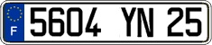 French license plate, FNI