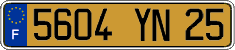 French license plate, FNI