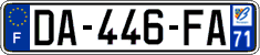 French license plate, SIV (ordinary)