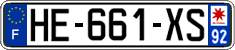French license plate, SIV (ordinary)