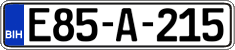 License plate of Bosnia and Herzegovina, Regular plates