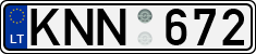 License plate of Lithuania, Cars