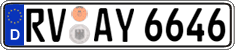 German license plate, Regular plates