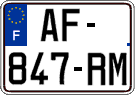 French license plate, SIV (ordinary)
