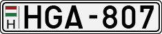 license plates of Hungary, Cars (1990)