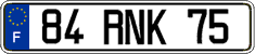 French license plate, FNI