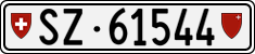 License plate of Switzerland, Cars
