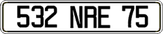 French license plate, FNI