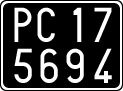 License plate of Italy, Cars (1927 year series)