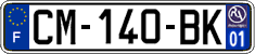 French license plate, SIV (ordinary)