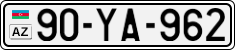 License plate of Azerbaijan, Cars