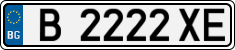 License plate of Bulgaria, Cars