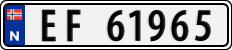 License plate of Norway, Cars