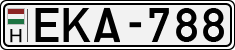 license plates of Hungary, Cars (1990)