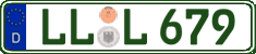 German license plate, Regular plates