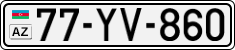 License plate of Azerbaijan, Cars