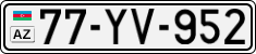 License plate of Azerbaijan, Cars