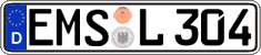 German license plate, Regular plates