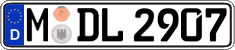 German license plate, Regular plates