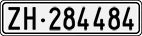 License plate of Switzerland, Cars