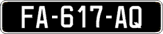 French license plate, SIV (oldtimers)