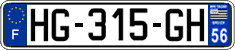 French license plate, SIV (ordinary)
