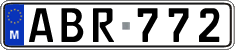 License plate of Malta, Regular plates (ABC 123)
