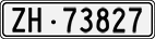 License plate of Switzerland, Cars