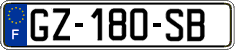 French license plate, SIV (ordinary)