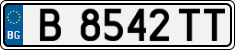 License plate of Bulgaria, Cars
