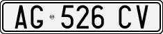 License plate of Italy, Cars (1994 year series)