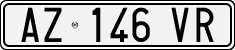 License plate of Italy, Cars (1994 year series)