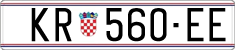 License plate of Croatia, Regular plates