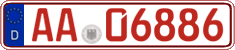 German license plate, Red license plates