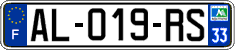 French license plate, SIV (ordinary)