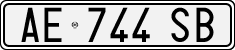 License plate of Italy, Cars (1994 year series)