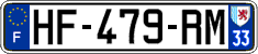 French license plate, SIV (ordinary)