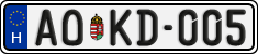 license plates of Hungary, Regular plates (2022)