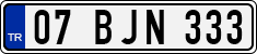 License plate of Turkey, Regular plates