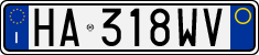 License plate of Italy, Cars (1994 year series)