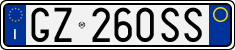 License plate of Italy, Cars (1994 year series)