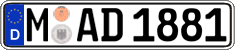 German license plate, Regular plates
