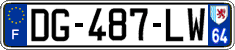 French license plate, SIV (ordinary)