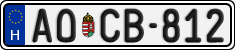 license plates of Hungary, Regular plates (2022)